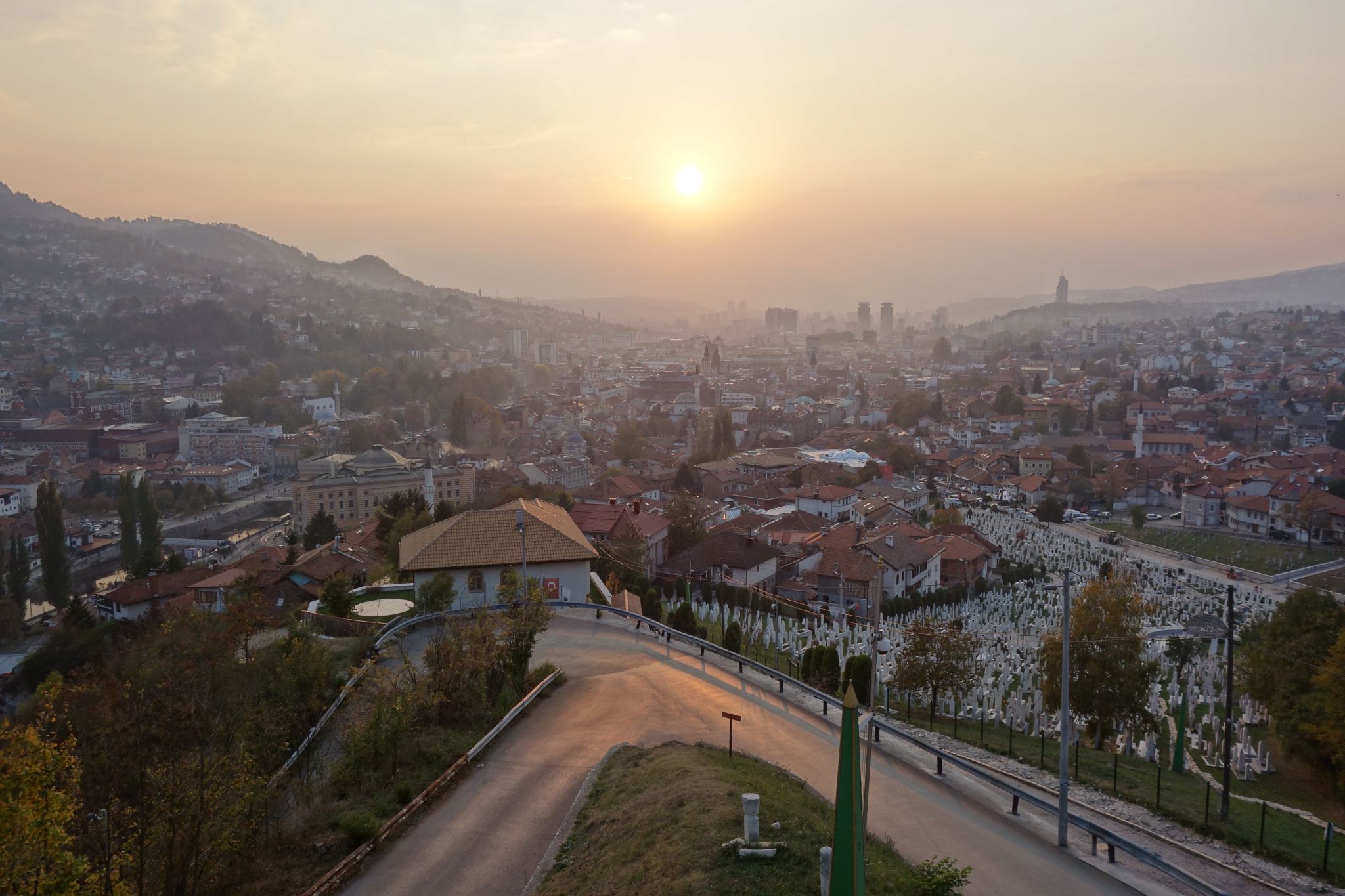 Sarajevo Skyline, seen from Žuta Tabija, Bosnia and Herzegovina