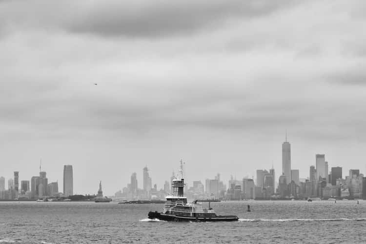 Staten Island ferry arriving or leaving the terminal