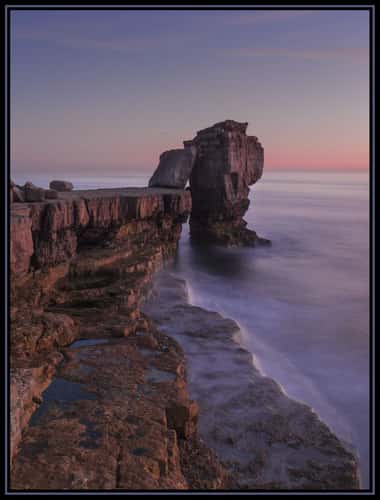 Sunset at Pulpit Rock, Dorset