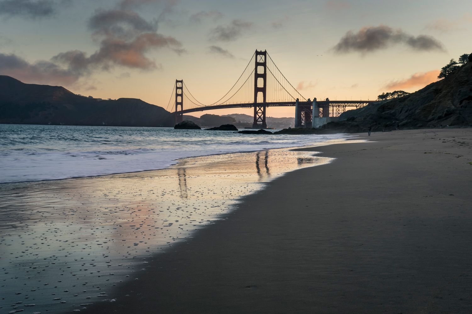 The Golden Gate Bridge from Baker Beach, USA