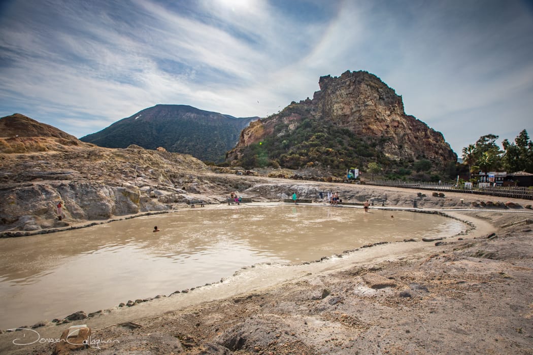 The mud bath Vulcano, Italy