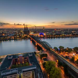 View from Triangle Tower in Cologne