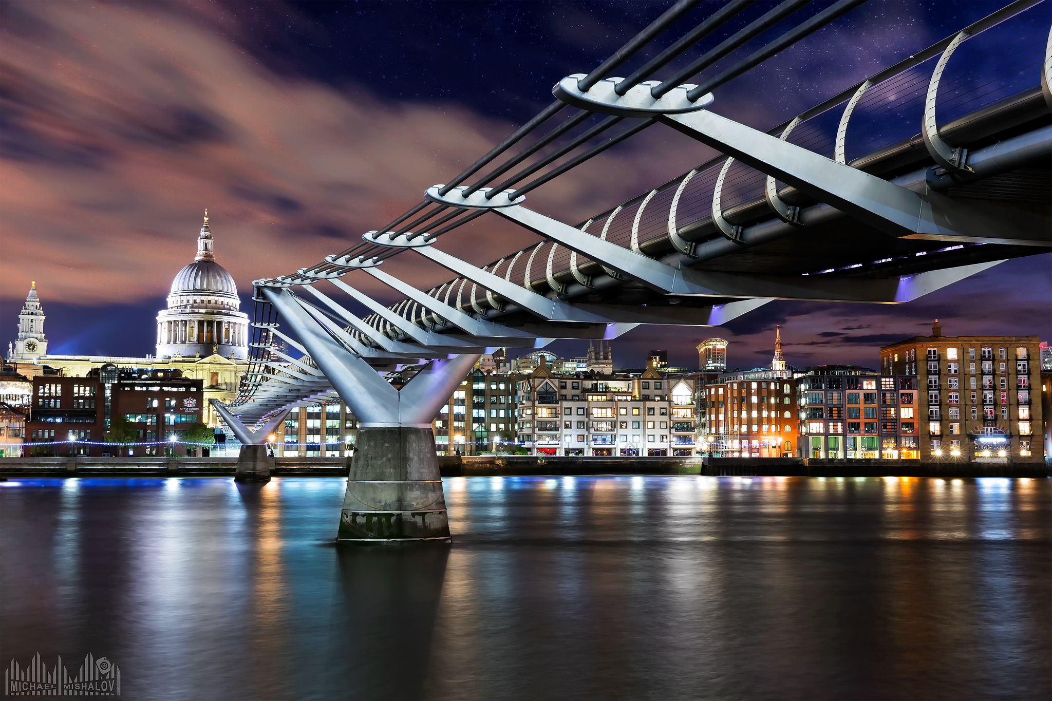 Beneath Millennium Bridge, London, United Kingdom