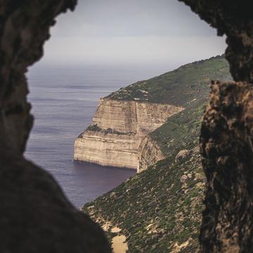 Dingli Cliffs trough Stones, Malta