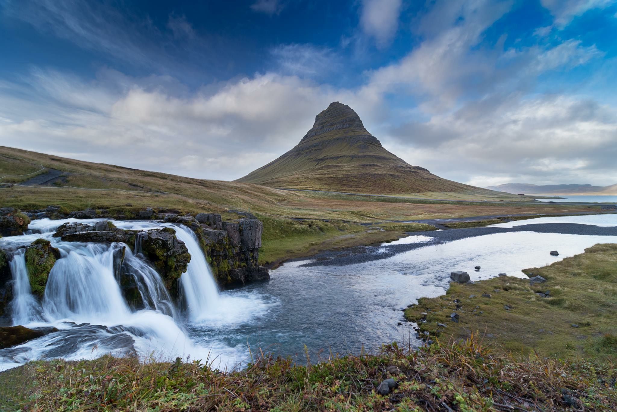 Kirkjufell Waterfall with Kirkjufell, Iceland