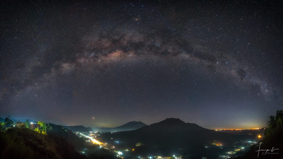 Milkyway Over Batur Mount, Indonesia