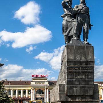 Monument at Yekaterinburg Train station, Russian Federation