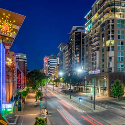 North Terrace at night, Australia