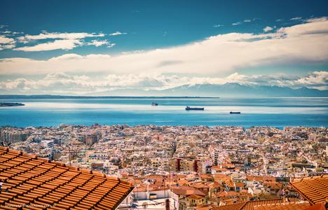 Panoramic view of Thessaloniki city