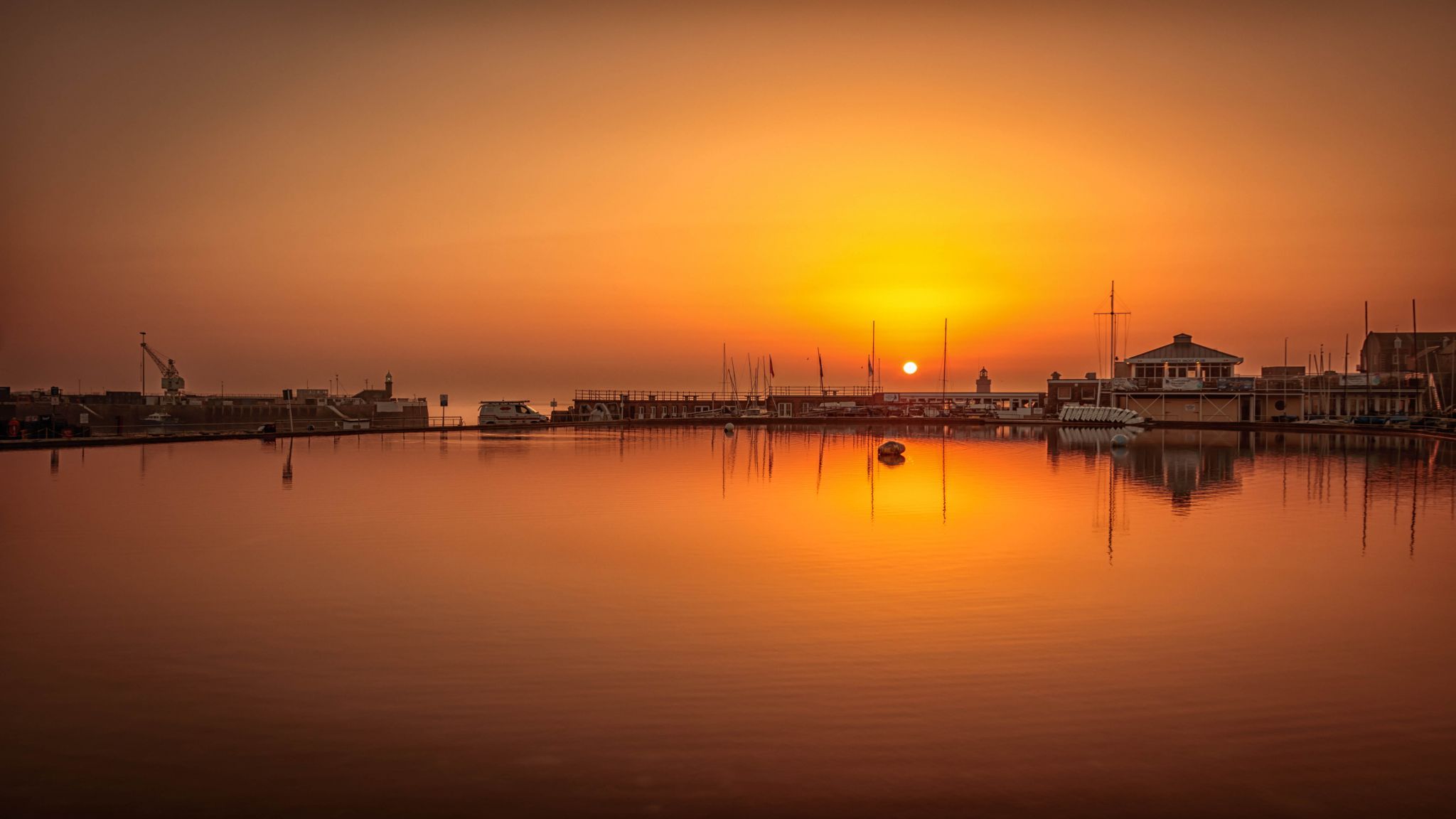 Pier view of Saint Peter Port, Guernsey, United Kingdom