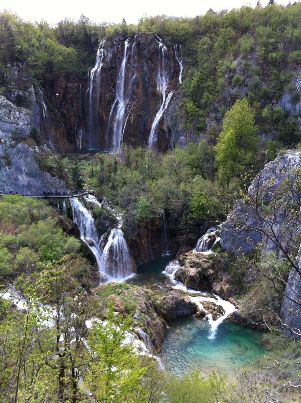 Plitvice National Park, Lower Lakes Waterfall Overview, Croatia