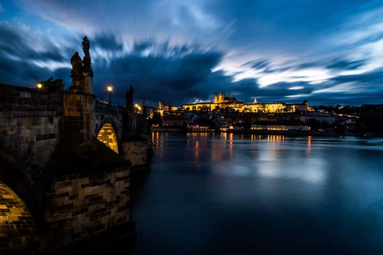 Charles Bridge and Old Town Panorama over the river