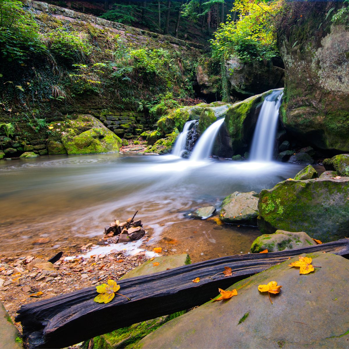 Classic View of Schiessentümpel Cascade, Luxembourg