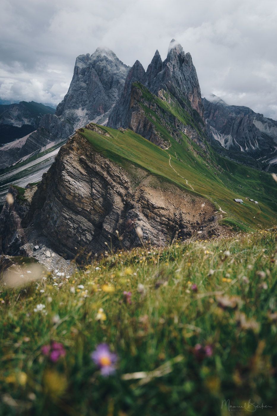 Seceda classic view point, South Tyrol, Italy