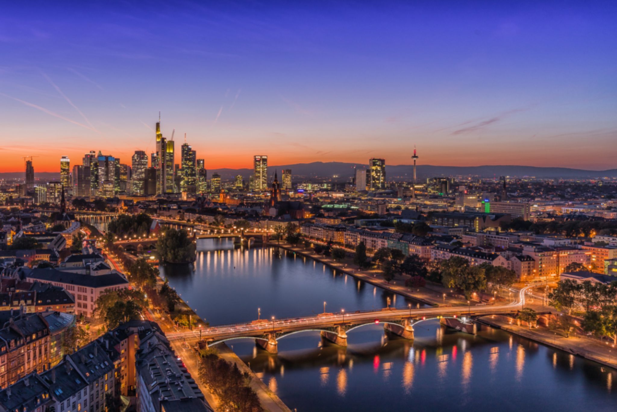 View from Main Plaza (Lindner Hotel), Frankfurt am Main, Germany