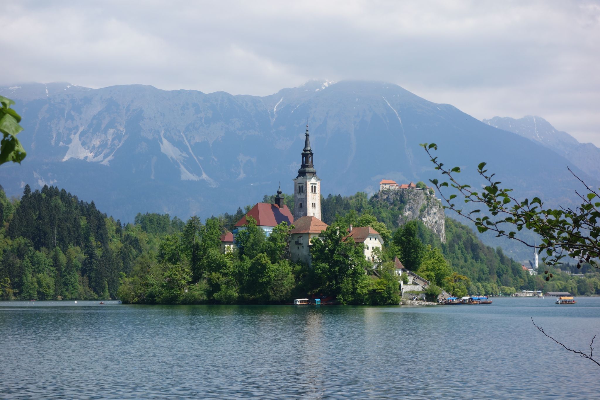 Lake Bled - Wooden Jetty - Rock covered with coins, Slovenia
