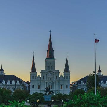 St. Louis Cathedral from Washington Artillery Park, USA