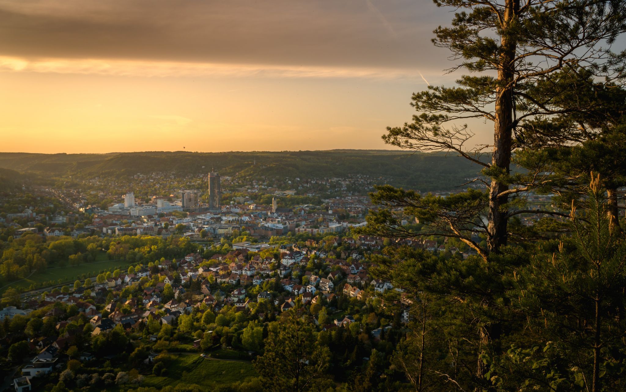 Sunset above Jena, Germany