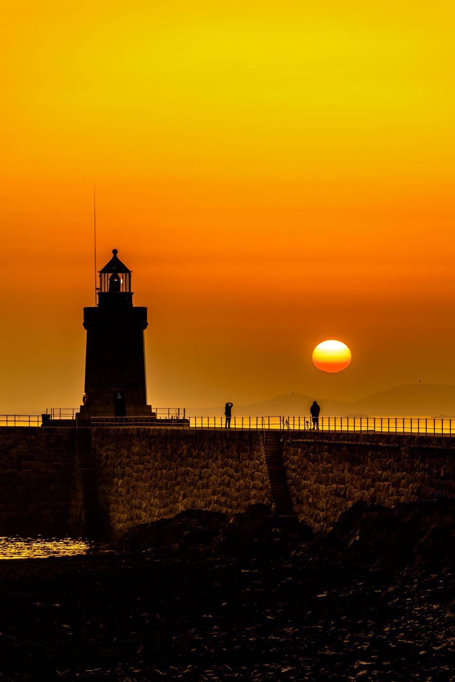 Pier view of Saint Peter Port, Guernsey, United Kingdom