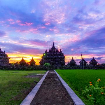 Sunset in Plaosan Temple, Indonesia