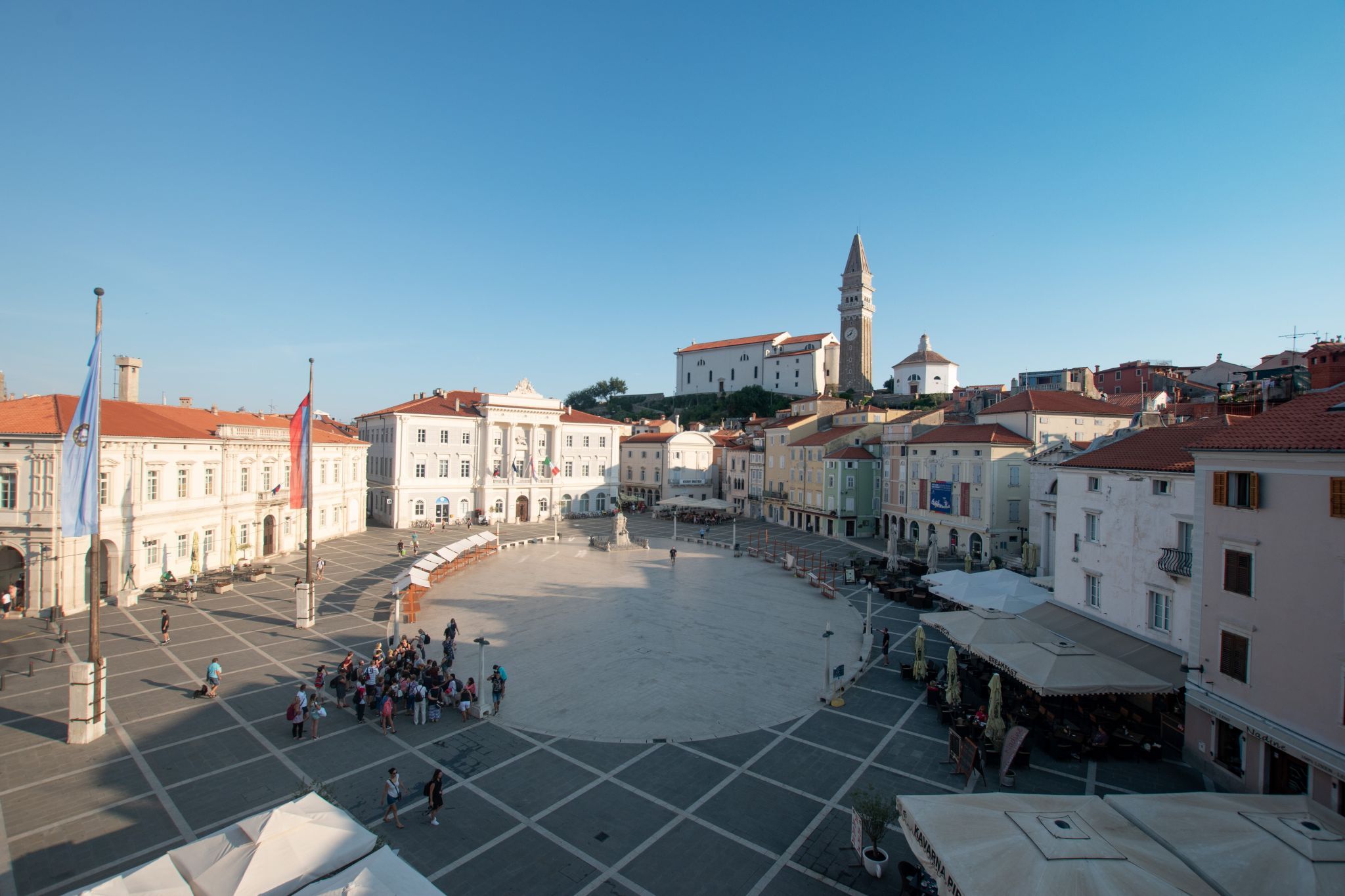 Tartini Plaza, side alleys, and port, Slovenia