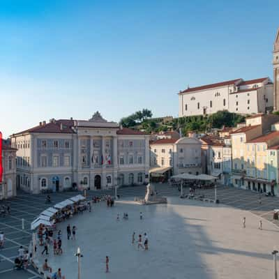 Tartini Plaza, side alleys, and port, Slovenia