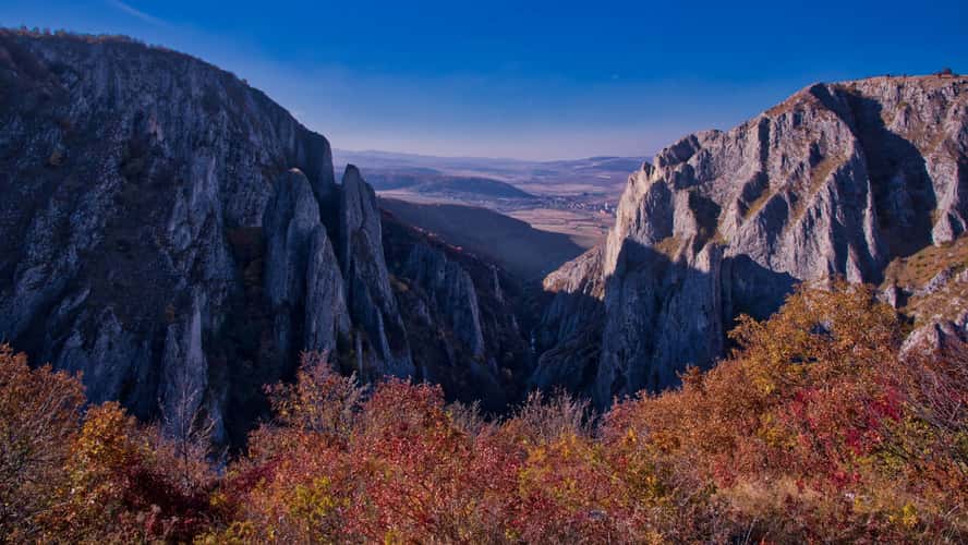 Turda gorge, top view