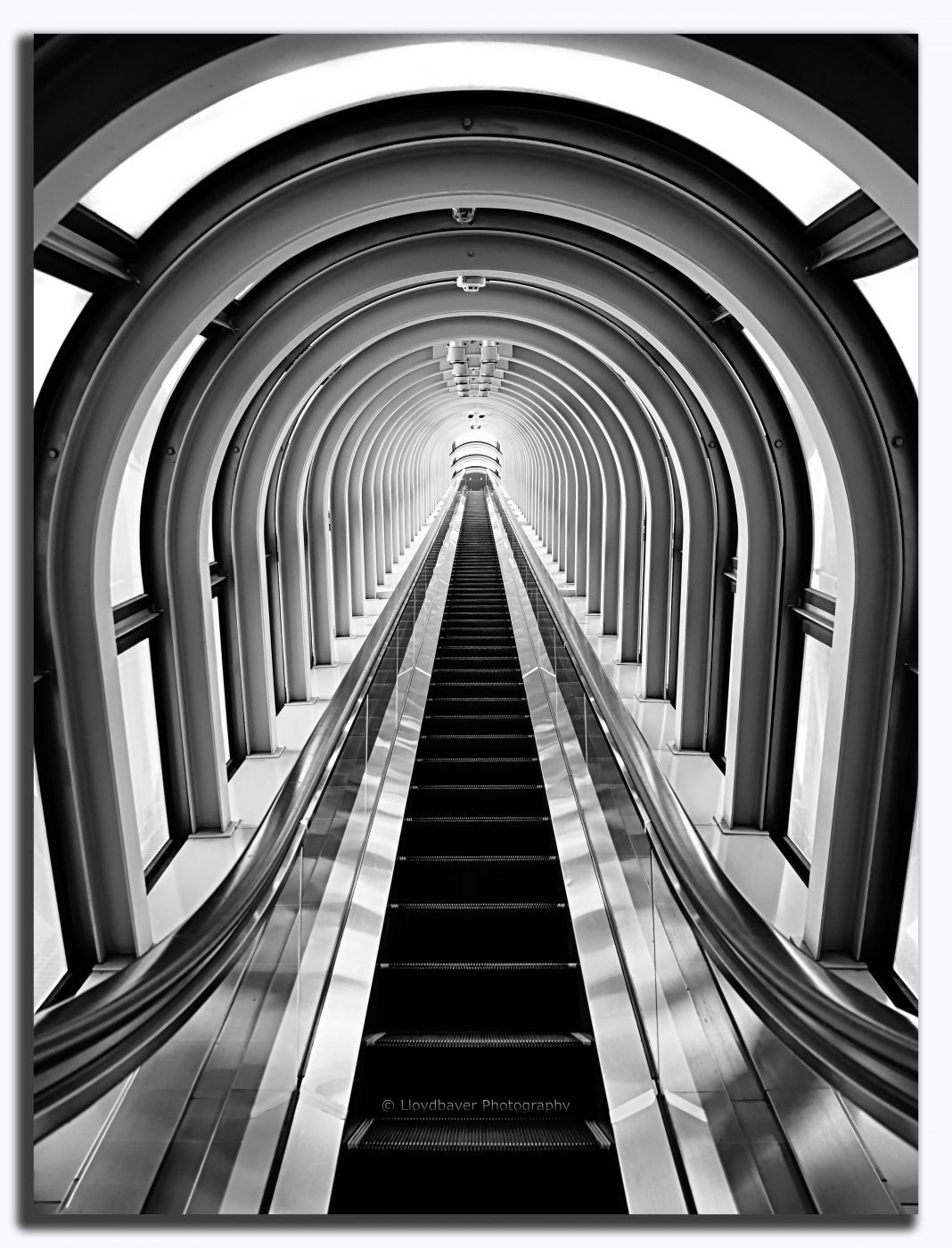 Escalator in the Umeda Sky building, Osaka, Japan