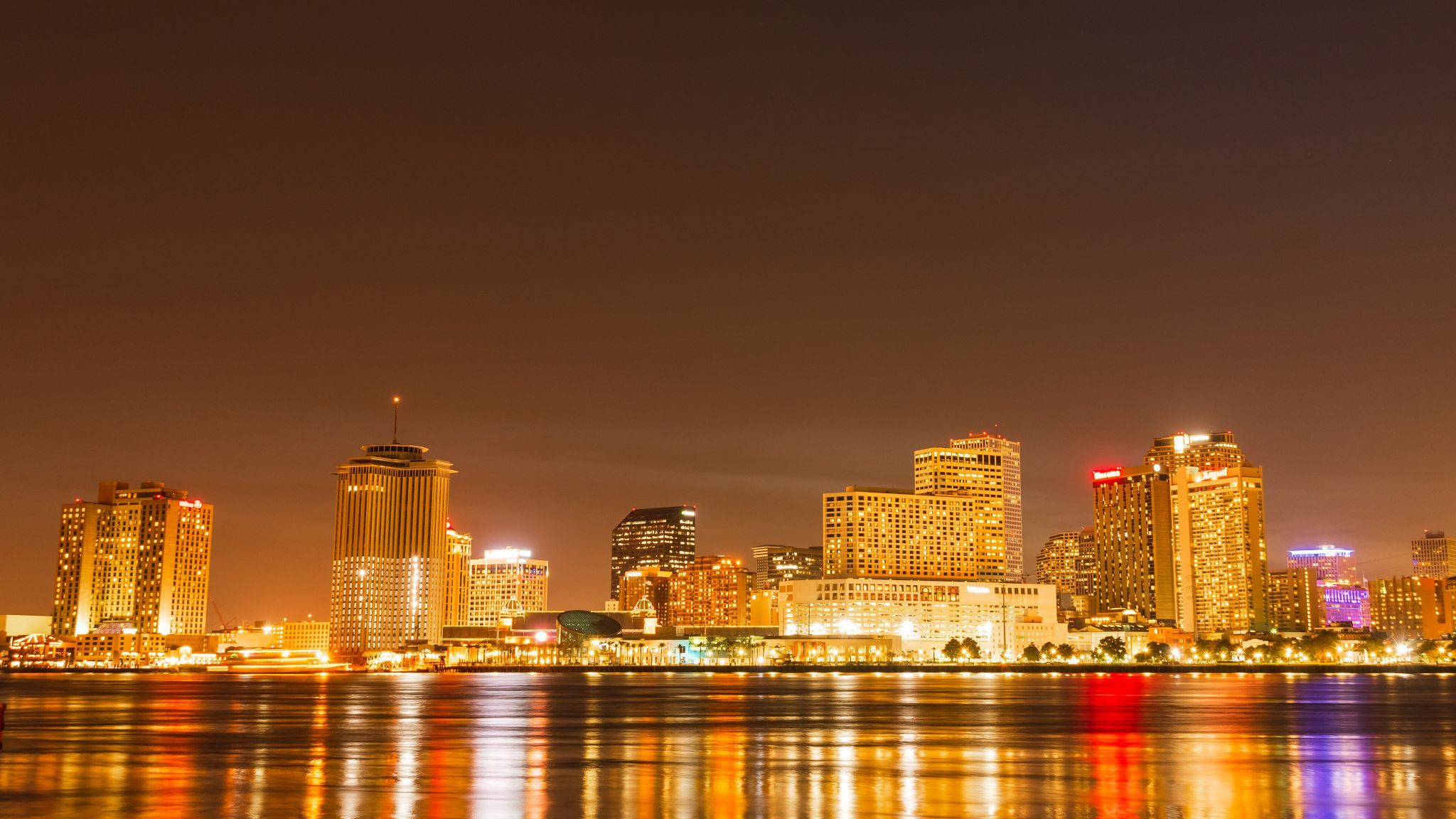 View of New Orleans downtown from Algiers Point, USA