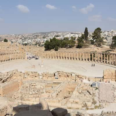 View over the Oval Plaza, Jordan