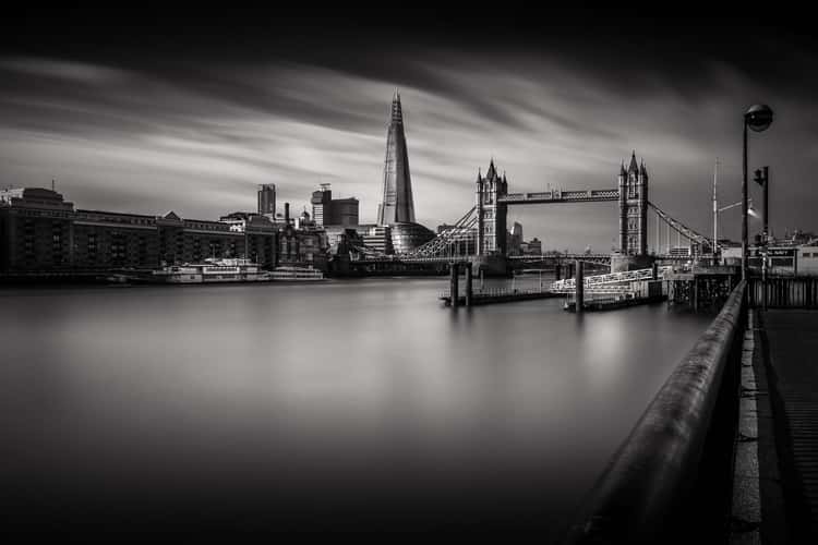 View to Tower Bridge and The Shard, London