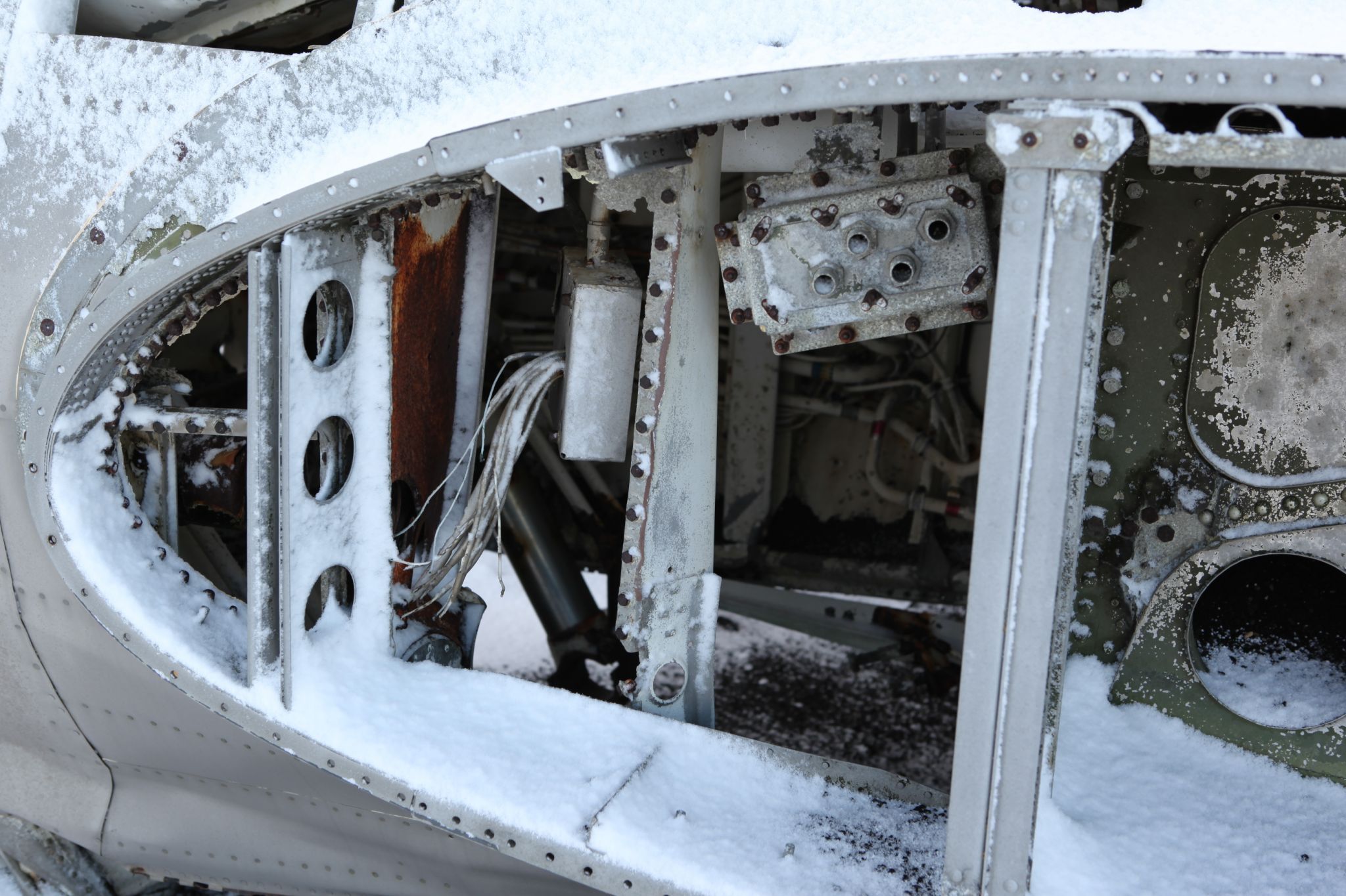 DC-3 Wreck site from inside, Sólheimasandur, Iceland
