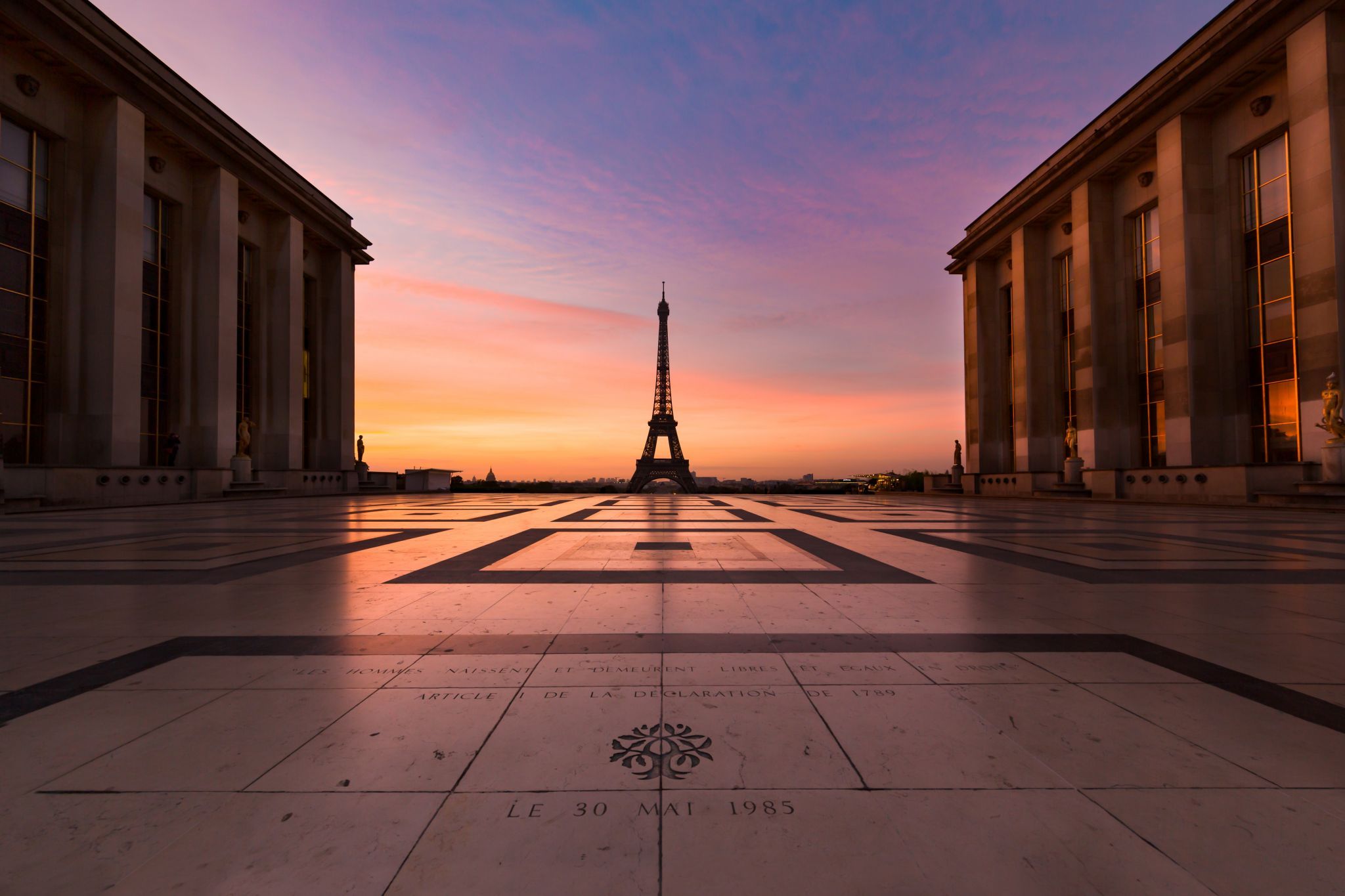 Eiffel Tower from Trocadero, Paris, France