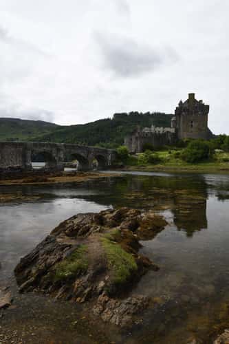 Side view II of Eilean Donan Castle, Scotland