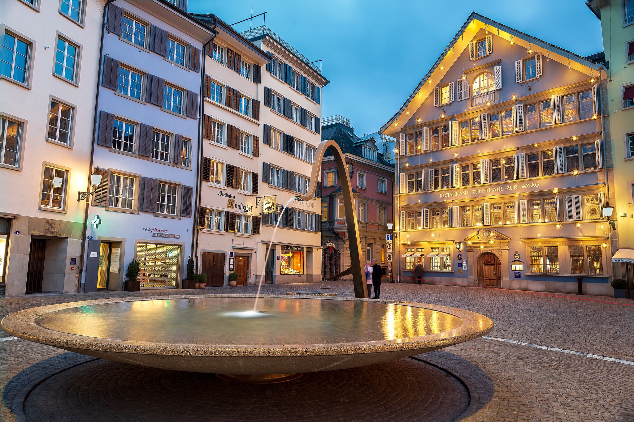 Fountain in Zurich Central, Switzerland