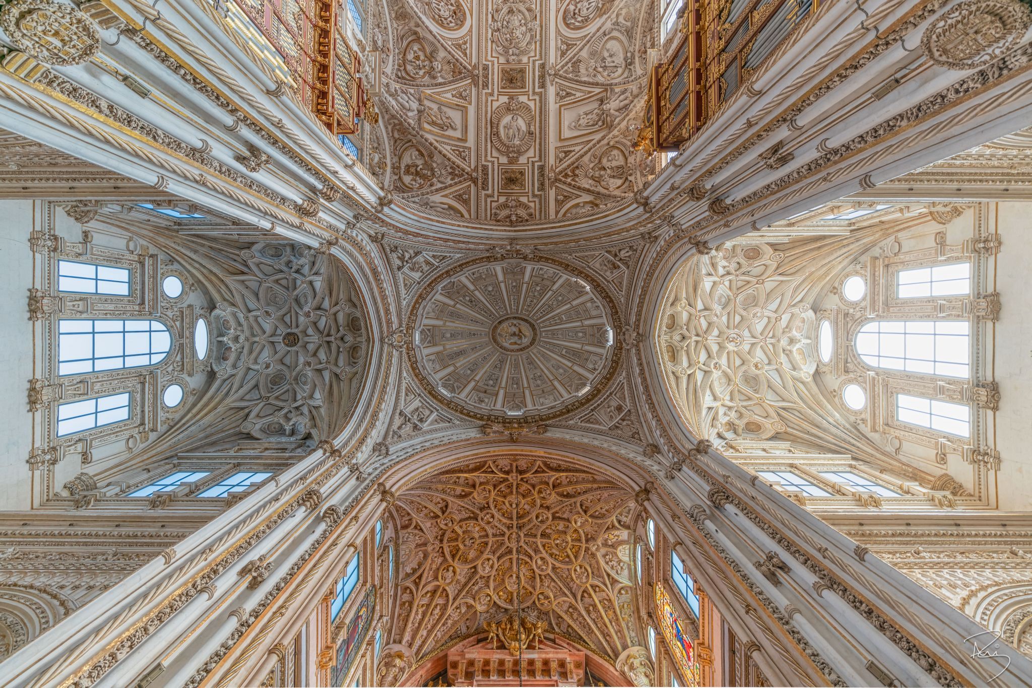 Interior of Cathedral side of Mezquita-Catedral de Córdoba, Spain