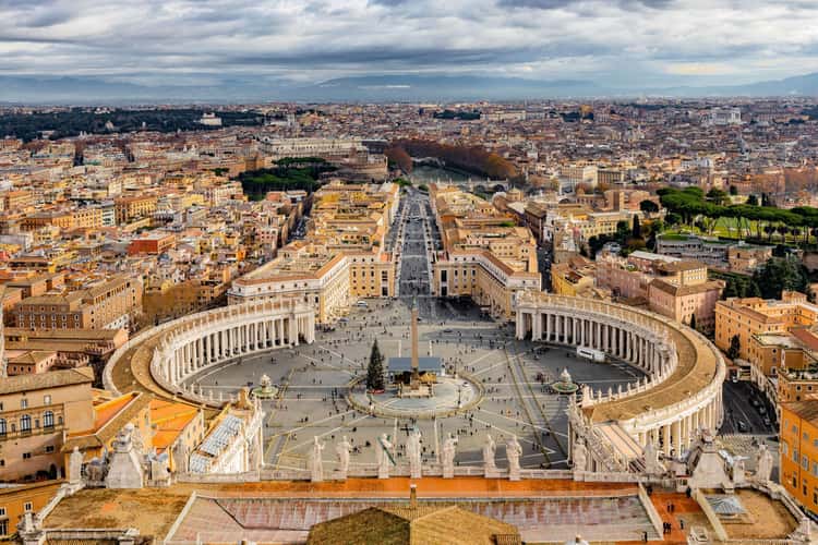 Panorama of Rome from St. Peter's Basilica