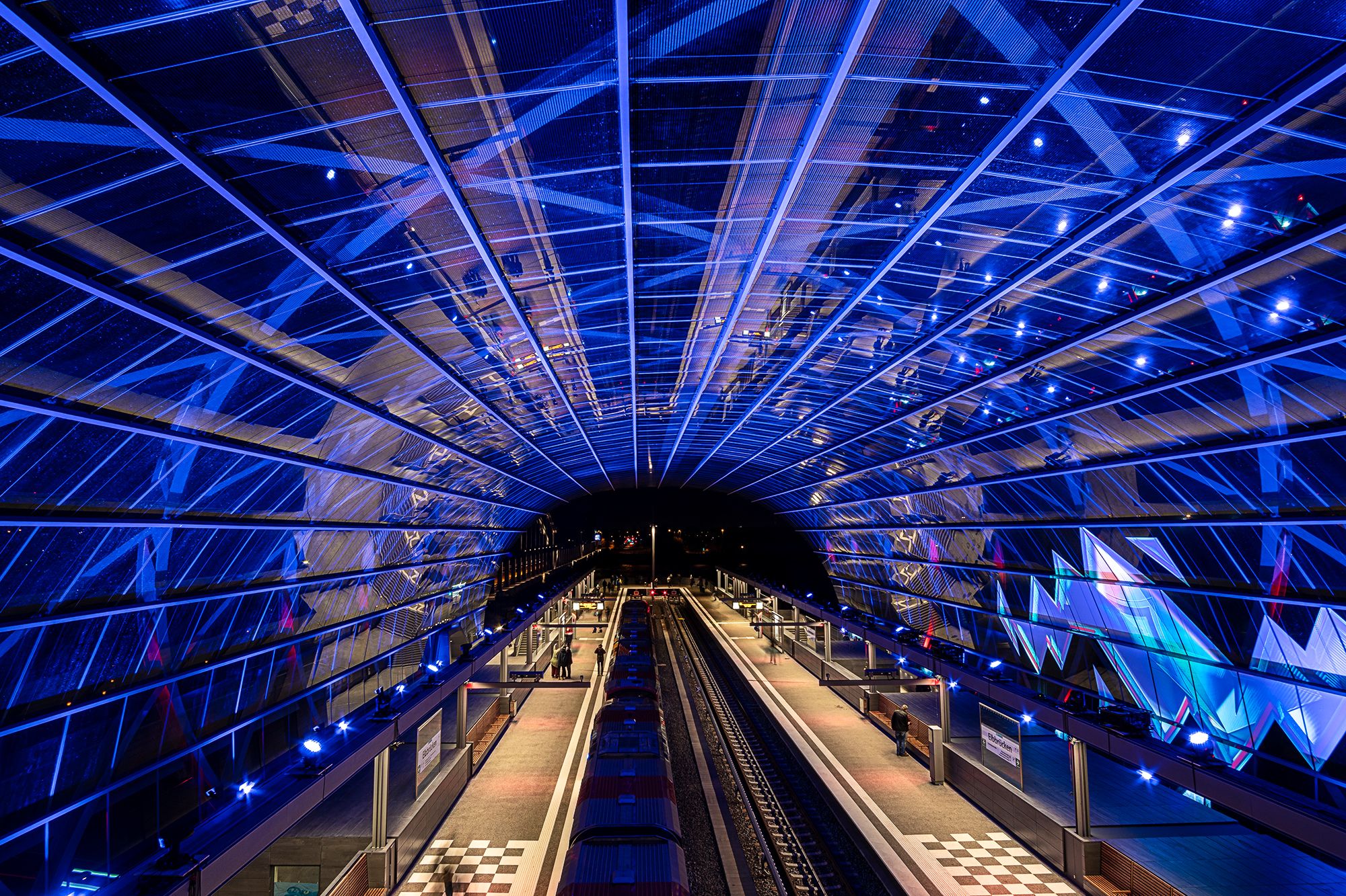 U4 Station Elbbridge, Hamburg, Germany