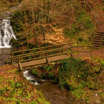 Waterfall from the bridge, Germany