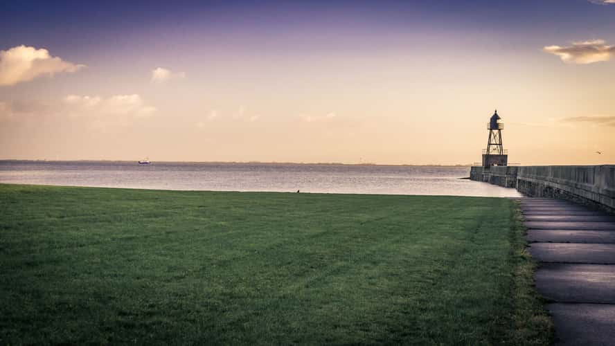 Wilhelmshaven mole at sunrise