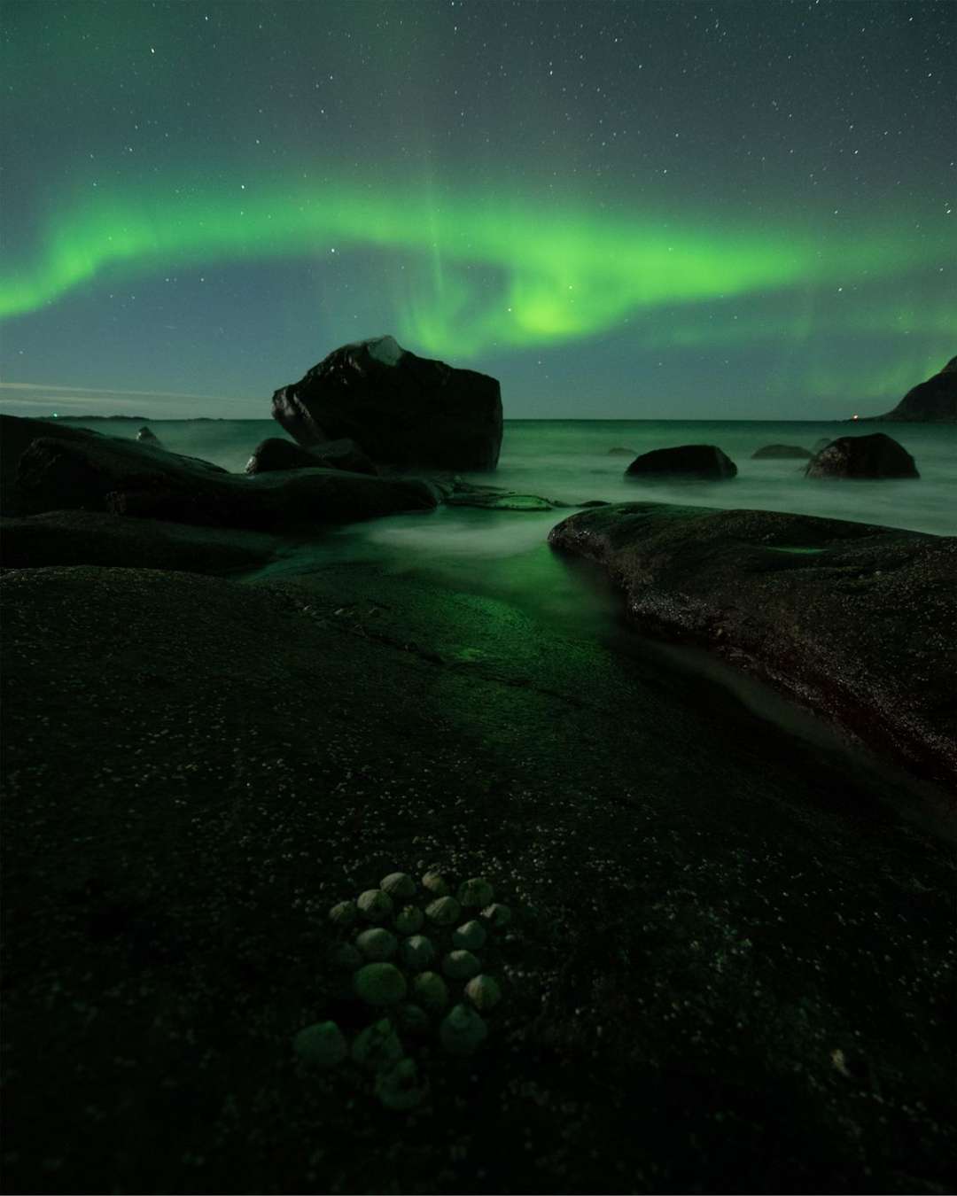 If your exposure looks somewhat like this after Raw conversion, you have all the data you need for post-processing. Note that the sidelight on the shells and rocks in the foreground is coming from the full moon rising to the left of me in this image.