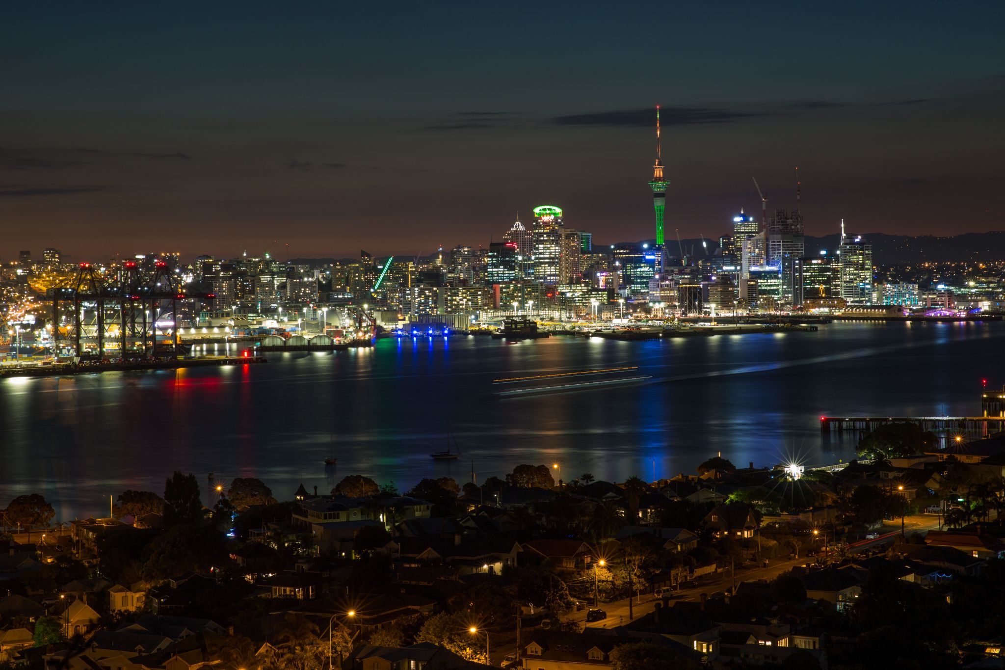 Auckland City taken from Mt Victoria, Devonport, New Zealand