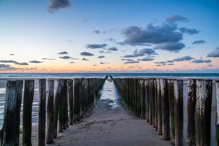 Breakwater at beach near Domburg
