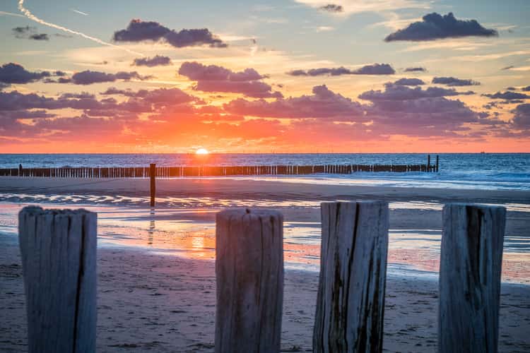 Breakwater at beach near Domburg