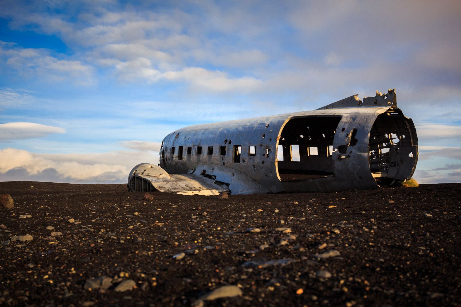 Solheimasandur Plance Wreck from the side, Iceland
