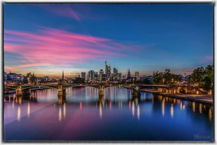 View from the Flößerbrücke, Frankfurt am Main