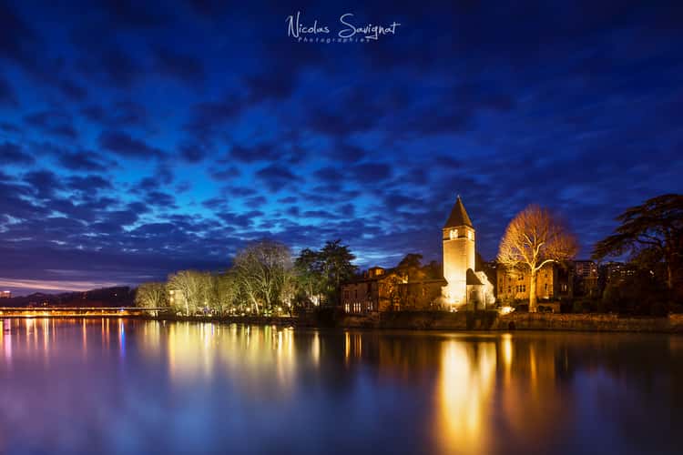 Ile Barbe at the blue hour