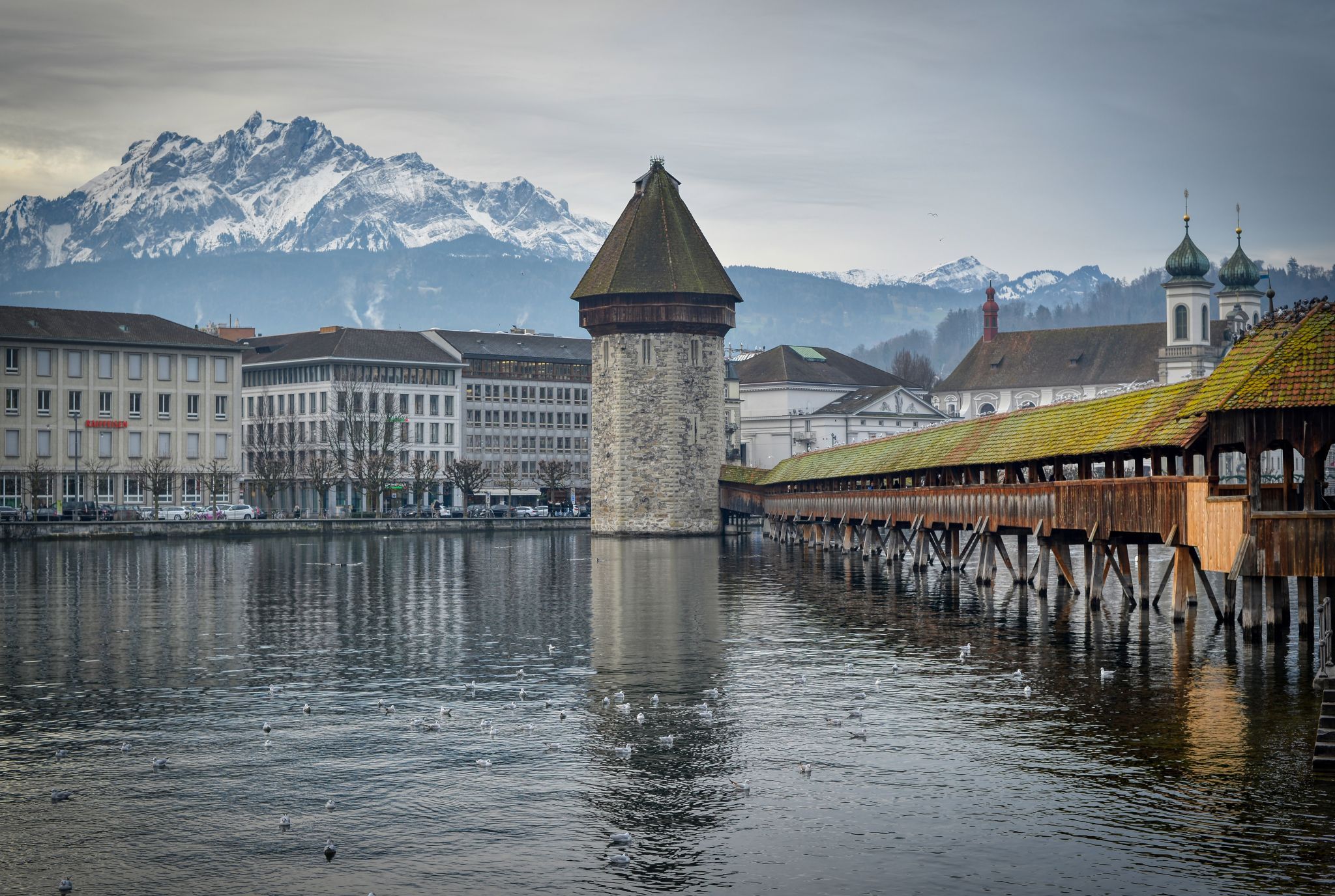 Kapellbridge Lucerne (east view), Switzerland