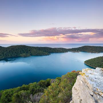 Large lake in Mljet National Park, Croatia