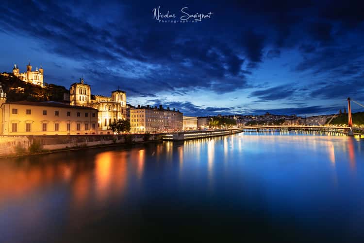 Lyon at Blue Hour